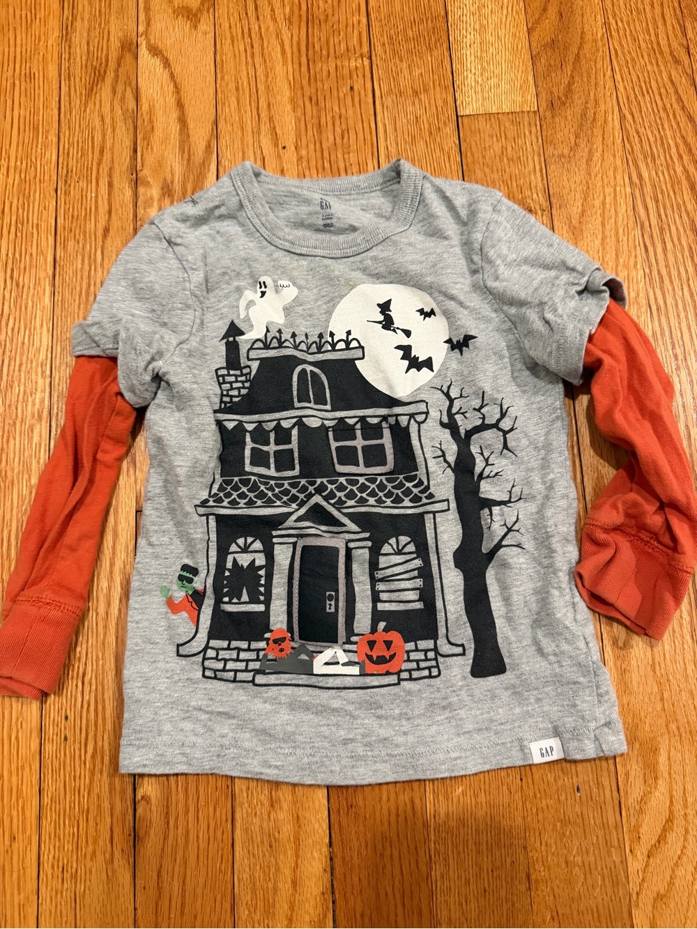Toddler GAP Window Halloween Haunted House Shirt 3T